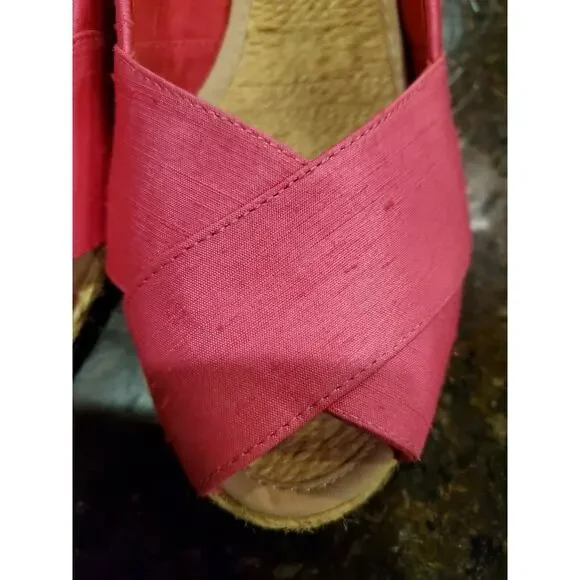 LAUREN RALPH LAUREN POLO PEEP TOE WEDGES SIZE 9.5 - Picture 8 of 8